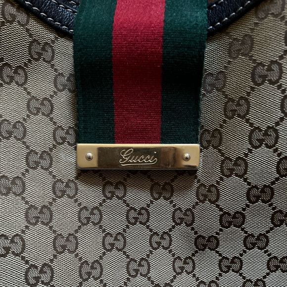 Gucci Hobo Bag Web Gg Muticolor Canvas Tote EUC - Picture 2 of 10